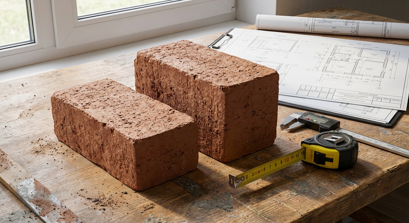 Сравнение полуторного и одинарного кирпича