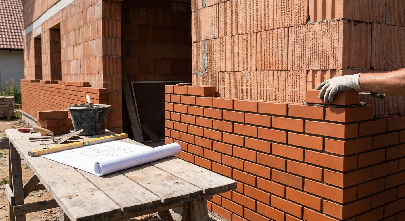 Что выбрать для дома - одинарный или полуторный кирпич